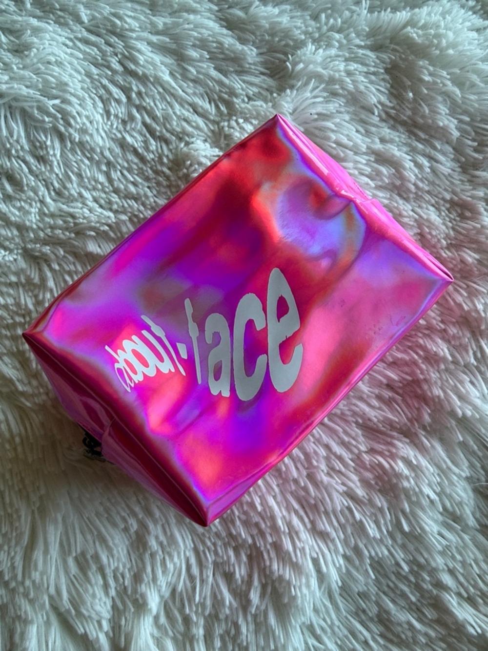 NWOT About-Face Iridescent Cosmetic Bag